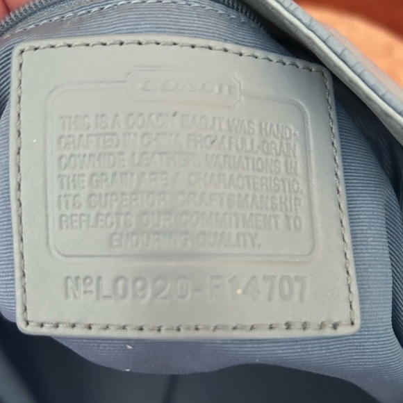 Coach Legacy Crossbody Bag | Sky Blue Leather | Vintage 2009 - Picture 6 of 16